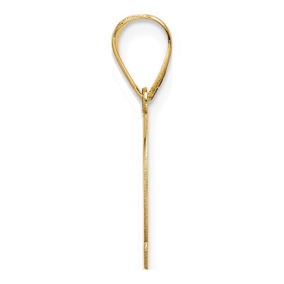 14K Yellow Gold Letter Q Pendant – view 3