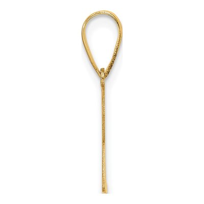 14K Yellow Gold Letter R Pendant – view 3