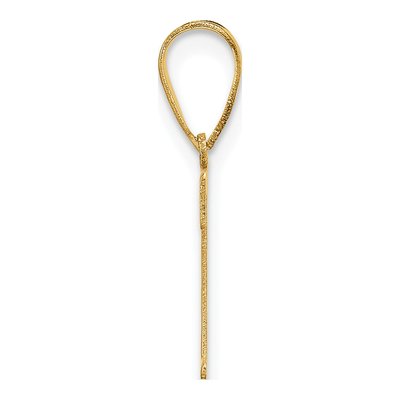 14K Yellow Gold Letter T Pendant – view 3