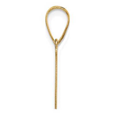 14K Yellow Gold Letter U Pendant – view 3