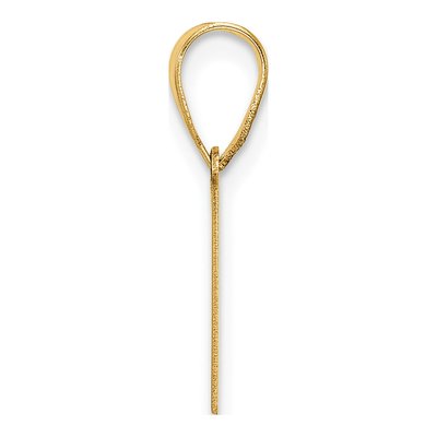 14K Yellow Gold Letter V Pendant – view 3