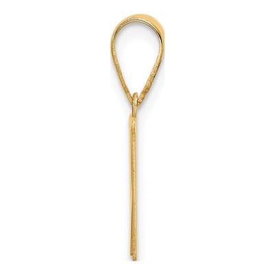 14K Yellow Gold Letter W Pendant – view 3