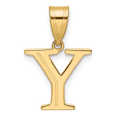 14K Yellow Gold Letter Y Pendant