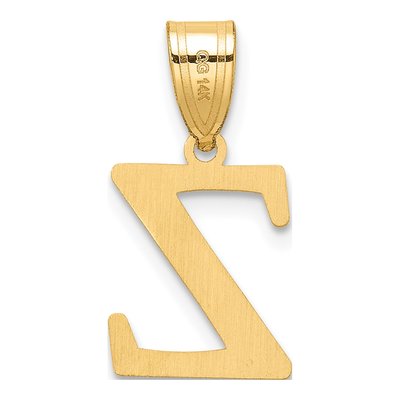 14K Yellow Gold Letter Z Pendant – view 4