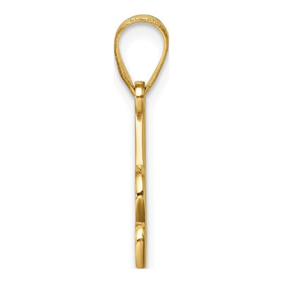 14K Yellow Gold Script Letter A Pendant – view 3