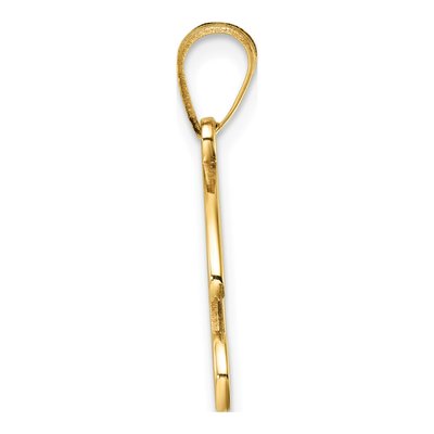 14K Yellow Gold Script Letter B Pendant – view 3