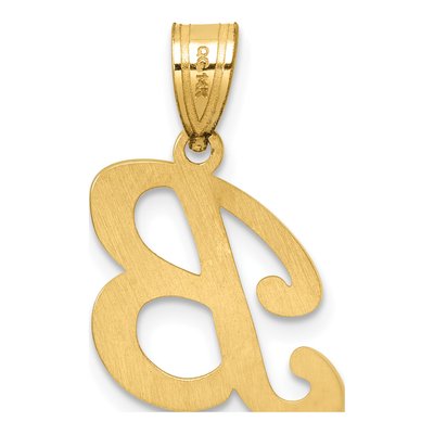 14K Yellow Gold Script Letter B Pendant – view 4
