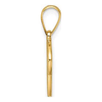 14K Yellow Gold Script Letter C Pendant – view 3