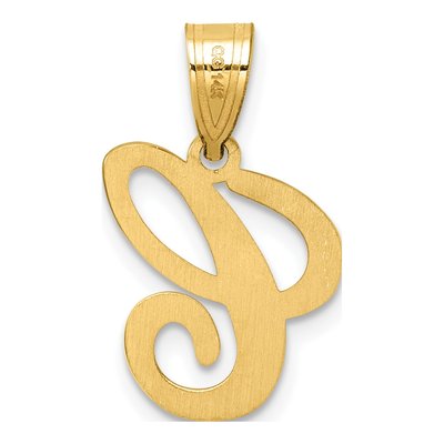 14K Yellow Gold Script Letter C Pendant – view 4