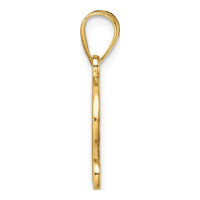 14K Yellow Gold Script Letter D Pendant – view 3