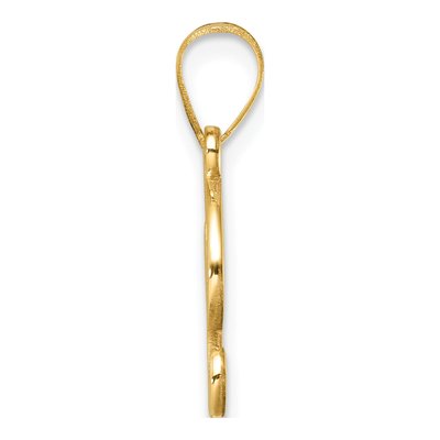 14K Yellow Gold Script Letter I Pendant – view 3