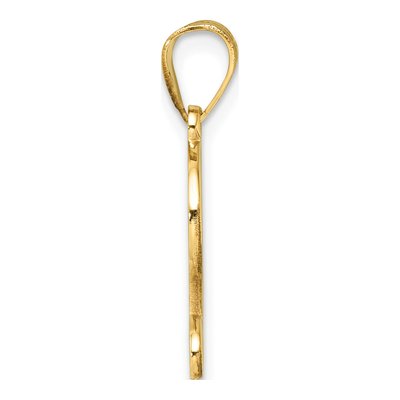 14K Yellow Gold Script Letter L Pendant – view 3