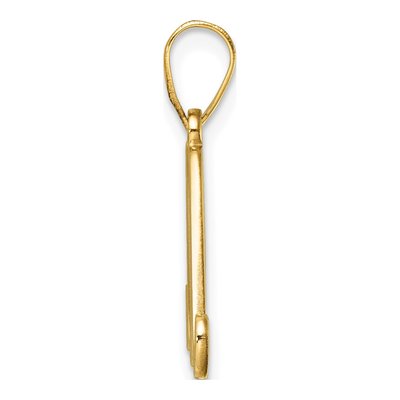 14K Yellow Gold Script Letter M Pendant – view 3