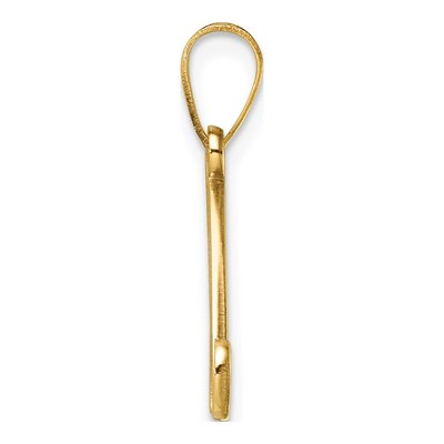 14K Yellow Gold Script Letter N Pendant – view 3
