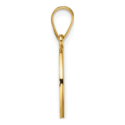 14K Yellow Gold Script Letter O Pendant – view 3
