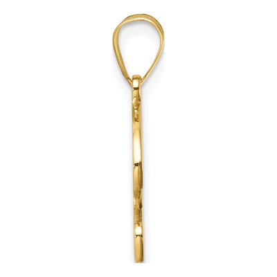 14K Yellow Gold Script Letter P Pendant – view 3