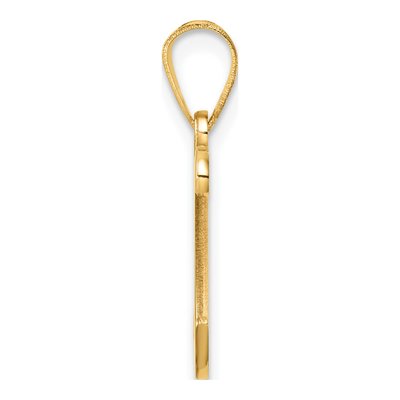 14K Yellow Gold Script Letter X Pendant – view 3