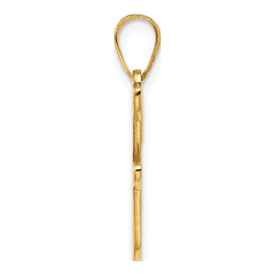 14K Yellow Gold Script Letter Z Pendant – view 3