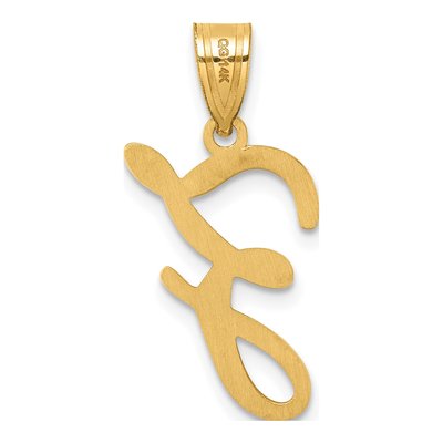14K Yellow Gold Script Letter Z Pendant – view 4