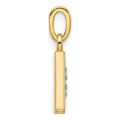 14K Yellow Gold Diamond Letter A Pendant – view 3