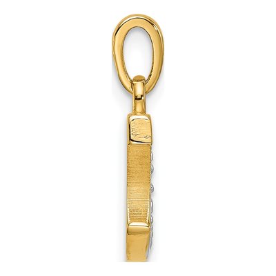 14K Yellow Gold Diamond Letter C Pendant – view 3