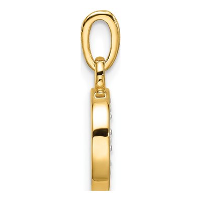 14K Yellow Gold Diamond Letter D Pendant – view 3
