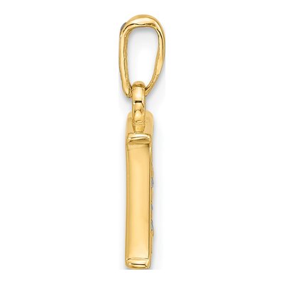 14K Yellow Gold Diamond Letter E Pendant – view 3