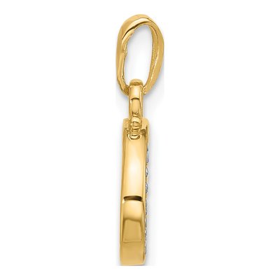 14K Yellow Gold Diamond Letter G Pendant – view 3