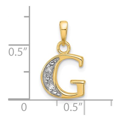 14K Yellow Gold Diamond Letter G Pendant – view 5