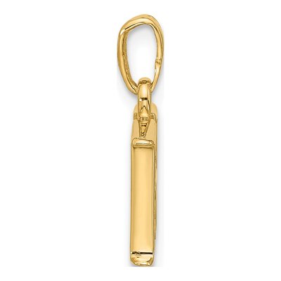 14K Yellow Gold Diamond Letter H Pendant – view 3
