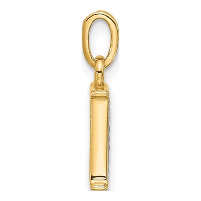 14K Yellow Gold Diamond Letter K Pendant – view 2