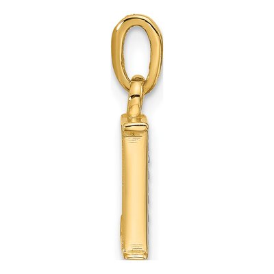 14K Yellow Gold Diamond Letter L Pendant – view 3