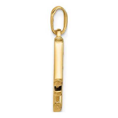 14K Yellow Gold Diamond Letter M Pendant – view 2