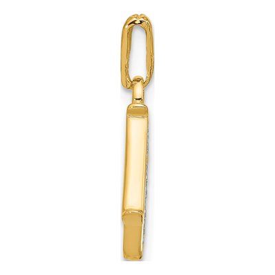 14K Yellow Gold Diamond Letter N Pendant – view 3