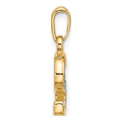 14K Yellow Gold Diamond Letter S Pendant – view 2