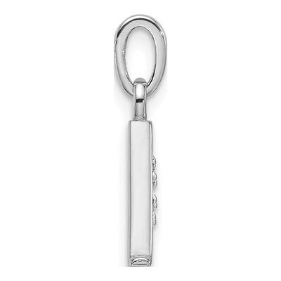 14K White Gold Diamond Letter A Pendant – view 3