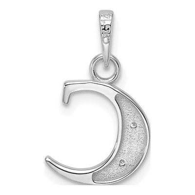 14K White Gold Diamond Letter C Pendant – view 4