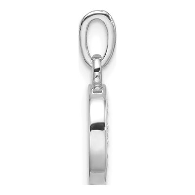 14K White Gold Diamond Letter D Pendant – view 2