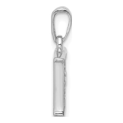 14K White Gold Diamond Letter F Pendant – view 3