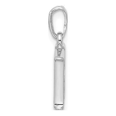 14K White Gold Diamond Letter H Pendant – view 3