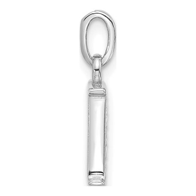14K White Gold Diamond Letter K Pendant – view 3