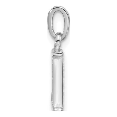 14K White Gold Diamond Letter L Pendant – view 3
