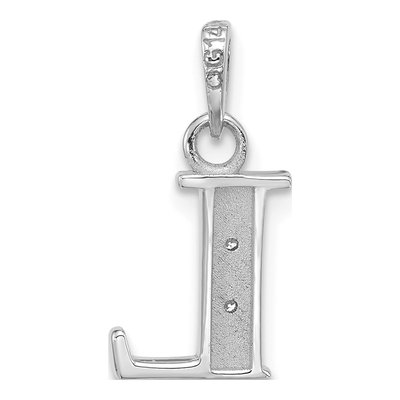 14K White Gold Diamond Letter L Pendant – view 4