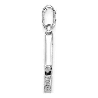 14K White Gold Diamond Letter M Pendant – view 3