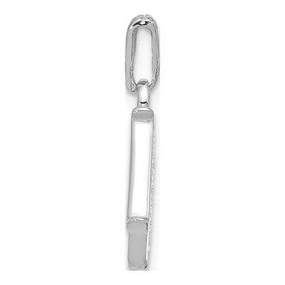14K White Gold Diamond Letter N Pendant – view 2