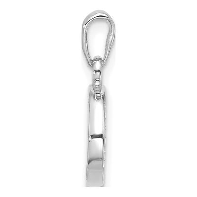 14K White Gold Diamond Letter O Pendant – view 3