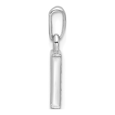 14K White Gold Diamond Letter P Pendant – view 3