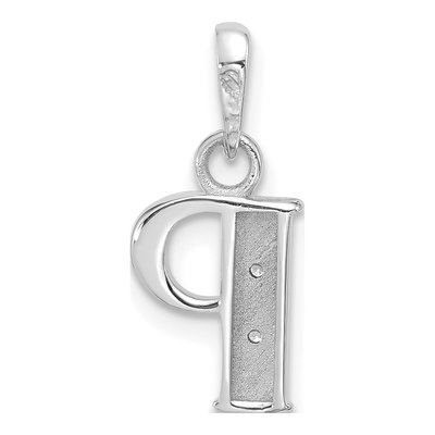 14K White Gold Diamond Letter P Pendant – view 4