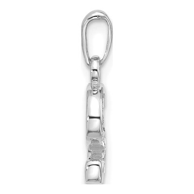 14K White Gold Diamond Letter S Pendant – view 2