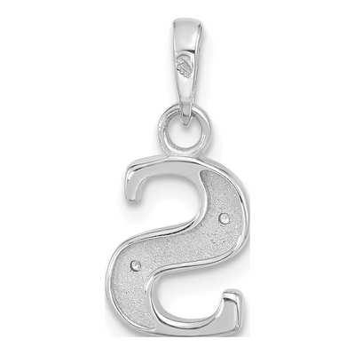 14K White Gold Diamond Letter S Pendant – view 3